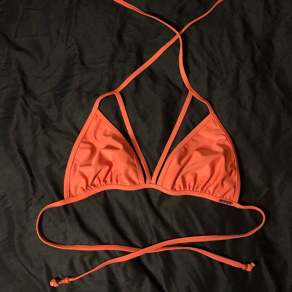 Skinny Dip burnt orange triangle bikini top - Picture 2 of 7